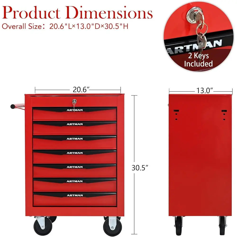 Lockable Storage Cabinet Rolling Tool