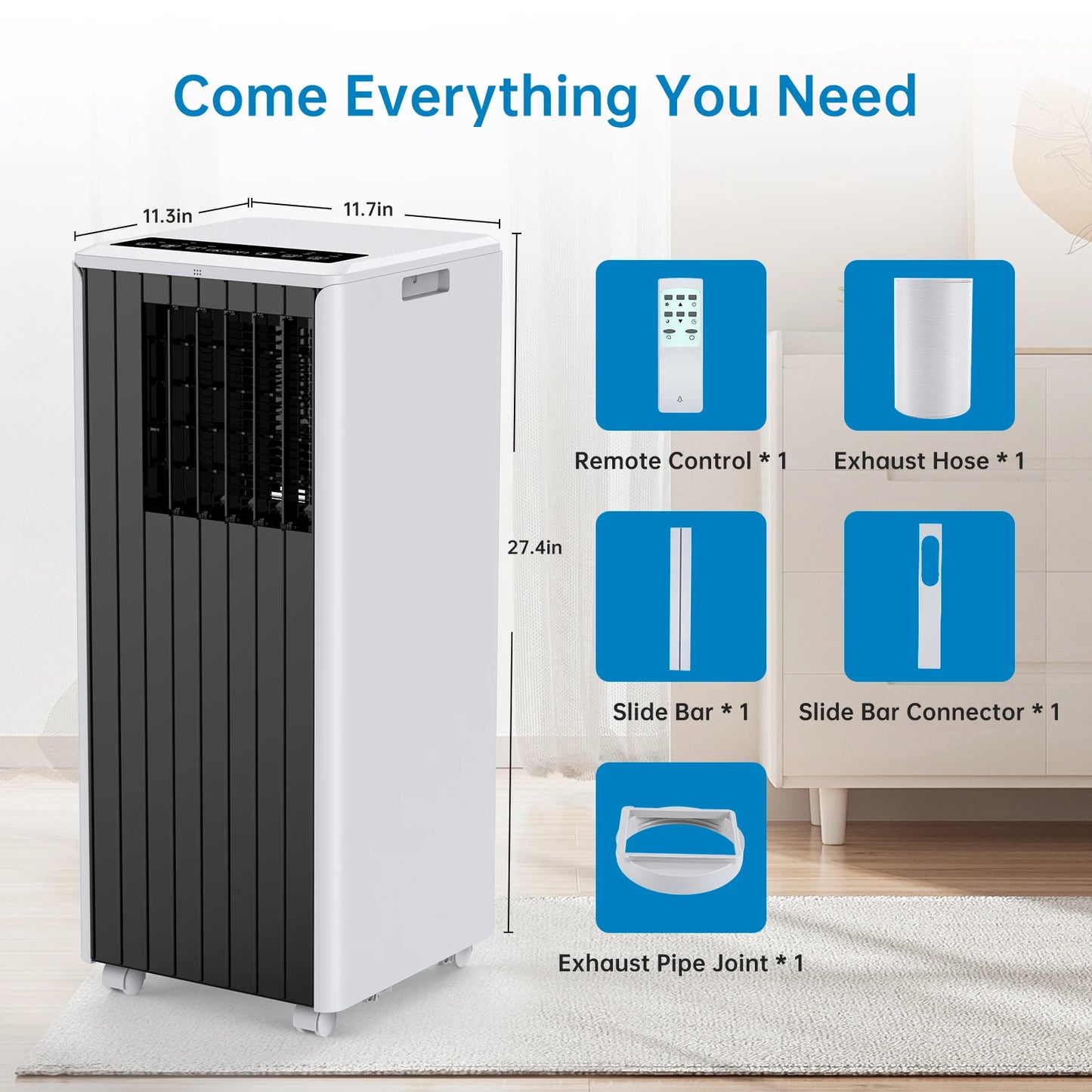 Portable Air Conditioner, Low noise, Quick installation