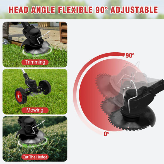 Cordless Weed Wacker Lawn Mower with Gardening Tools