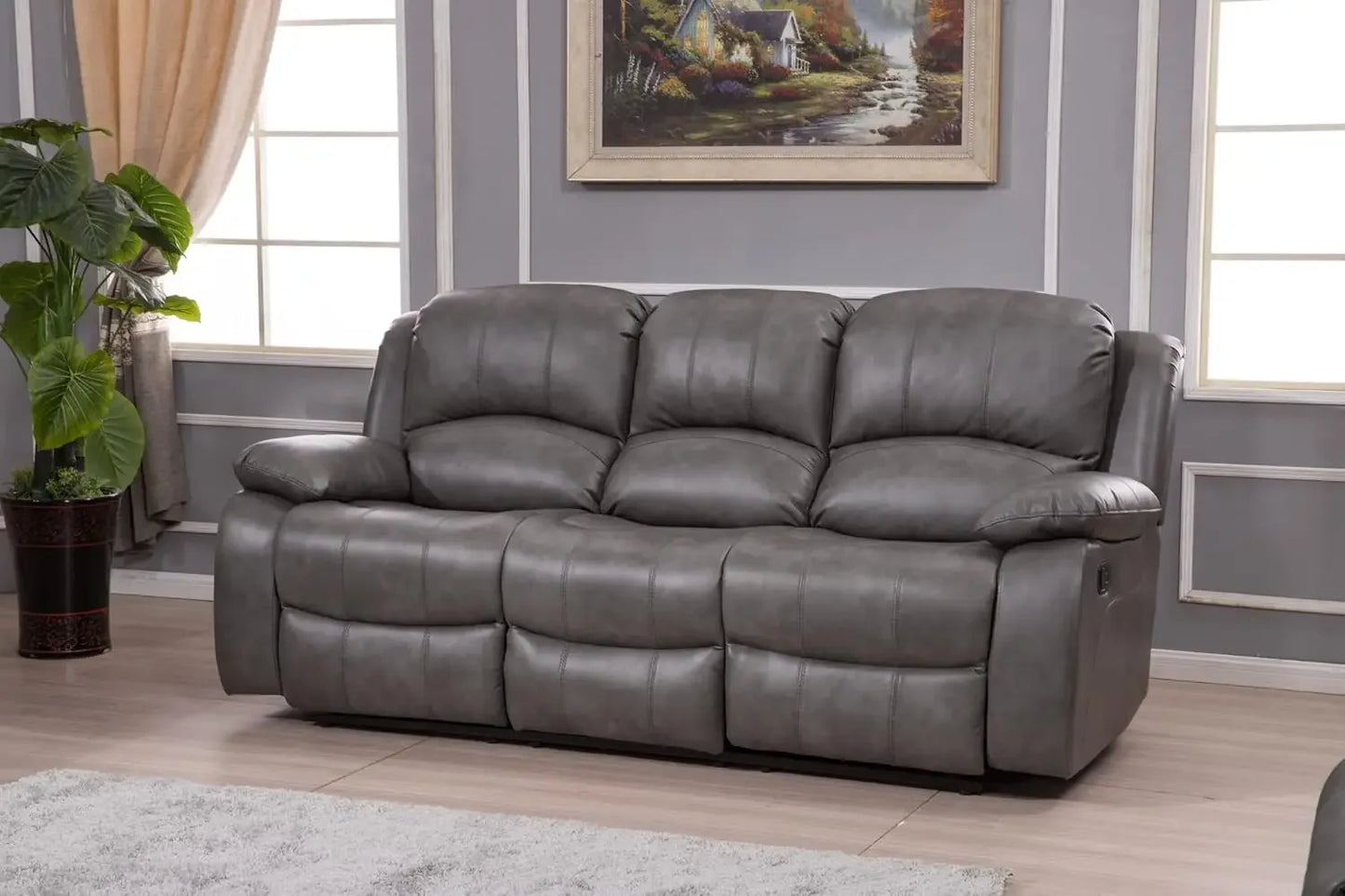 Leather Air Reclining Sofa