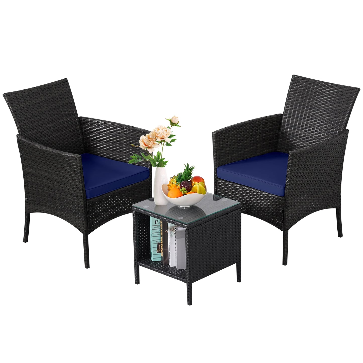 3-Piece Bistro Set Outdoor Patio Furniture