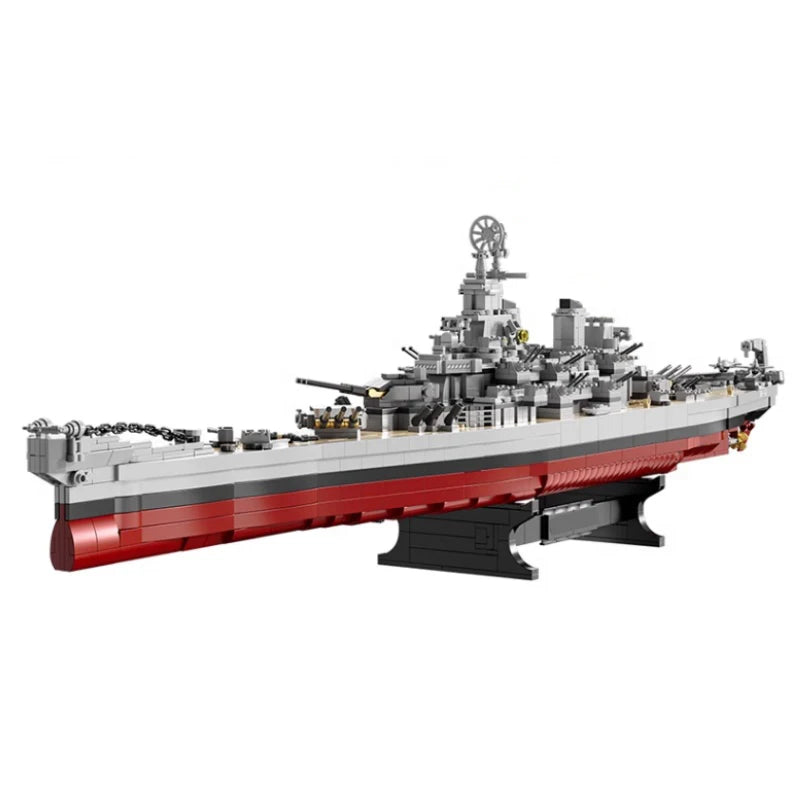 US Warships Military WW2 Missouri Battleship Building Blocks