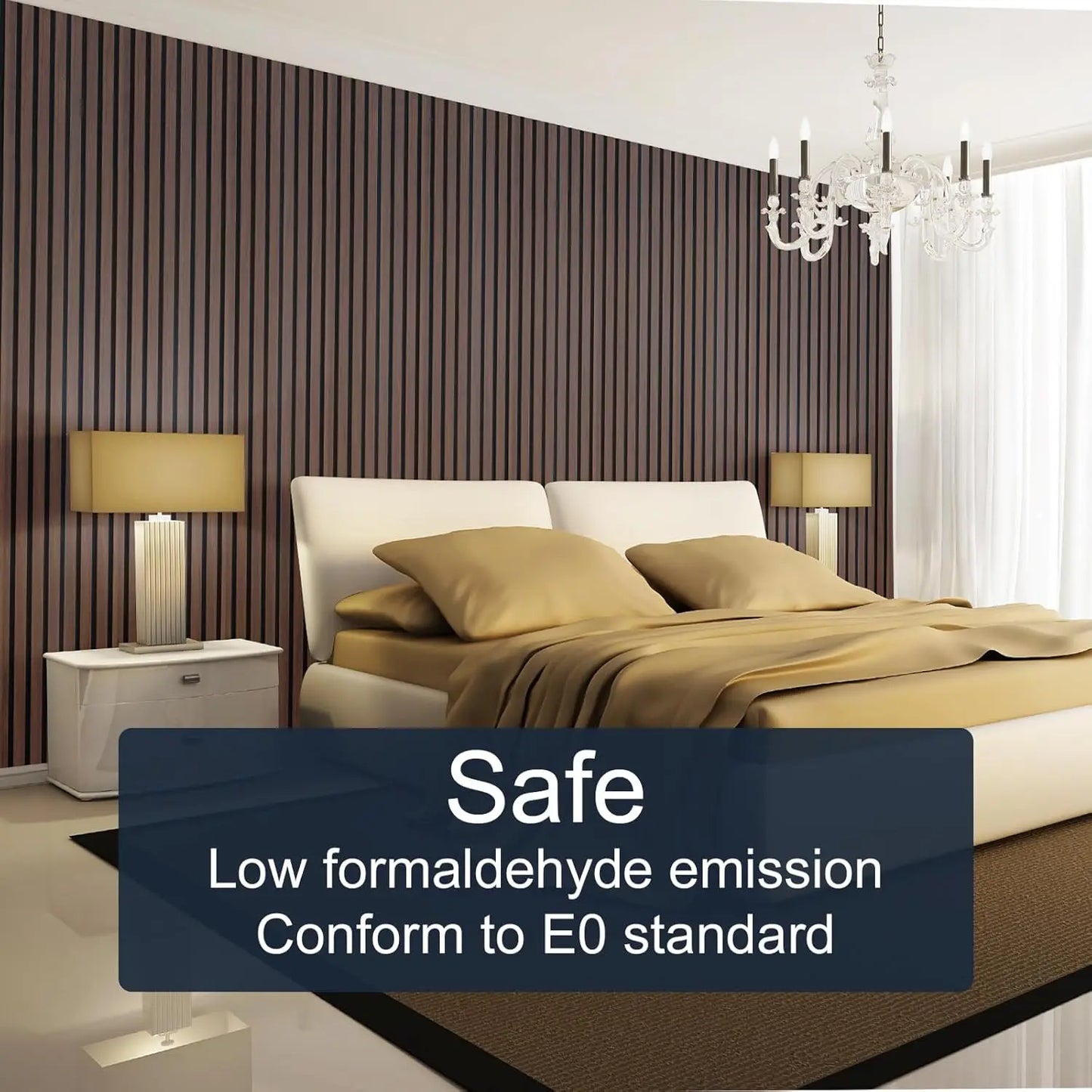 Soundproof Wood Slat Wall Panel for Interior Wall Decor Noise Cancelling