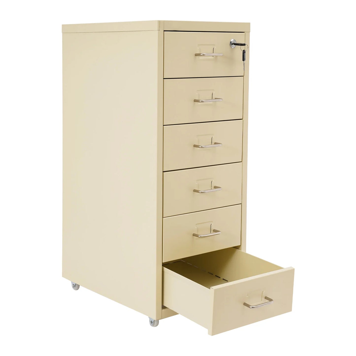 Lockable Rolling Metal File Cabinet