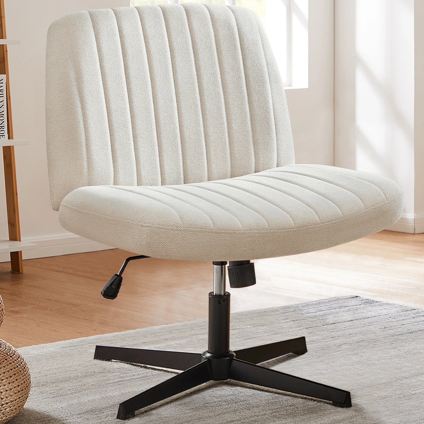 Cross Legged Rocking Chair Armless Wide