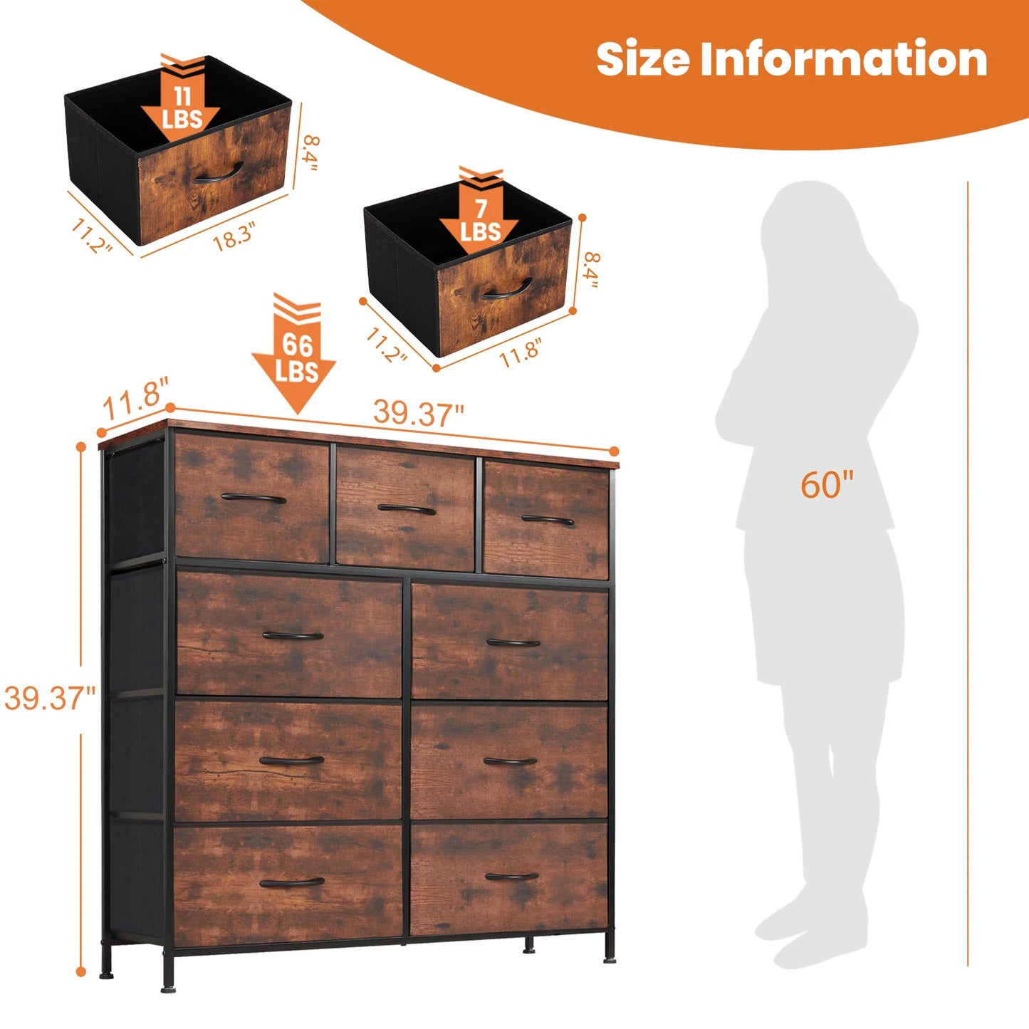 Tall Wardrobe Chest Organizer