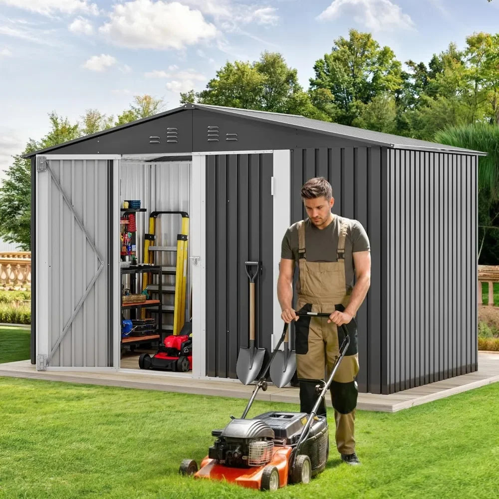 Sturdy Weatherproof Tool Locker with Secure Door and Ventilation