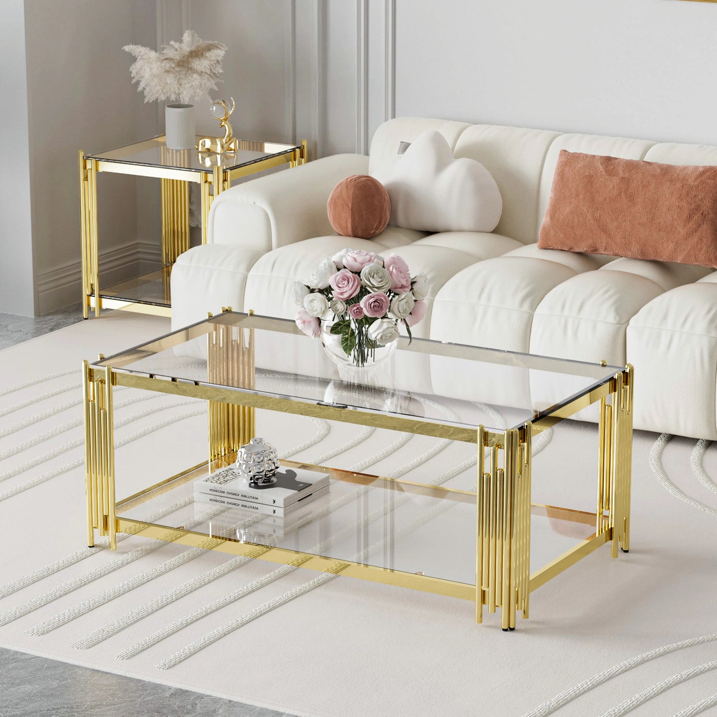 Modern Luxury Gold Coffee Table