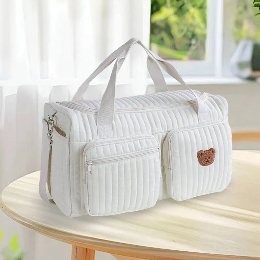 Large Quilted Baby Diaper Bag