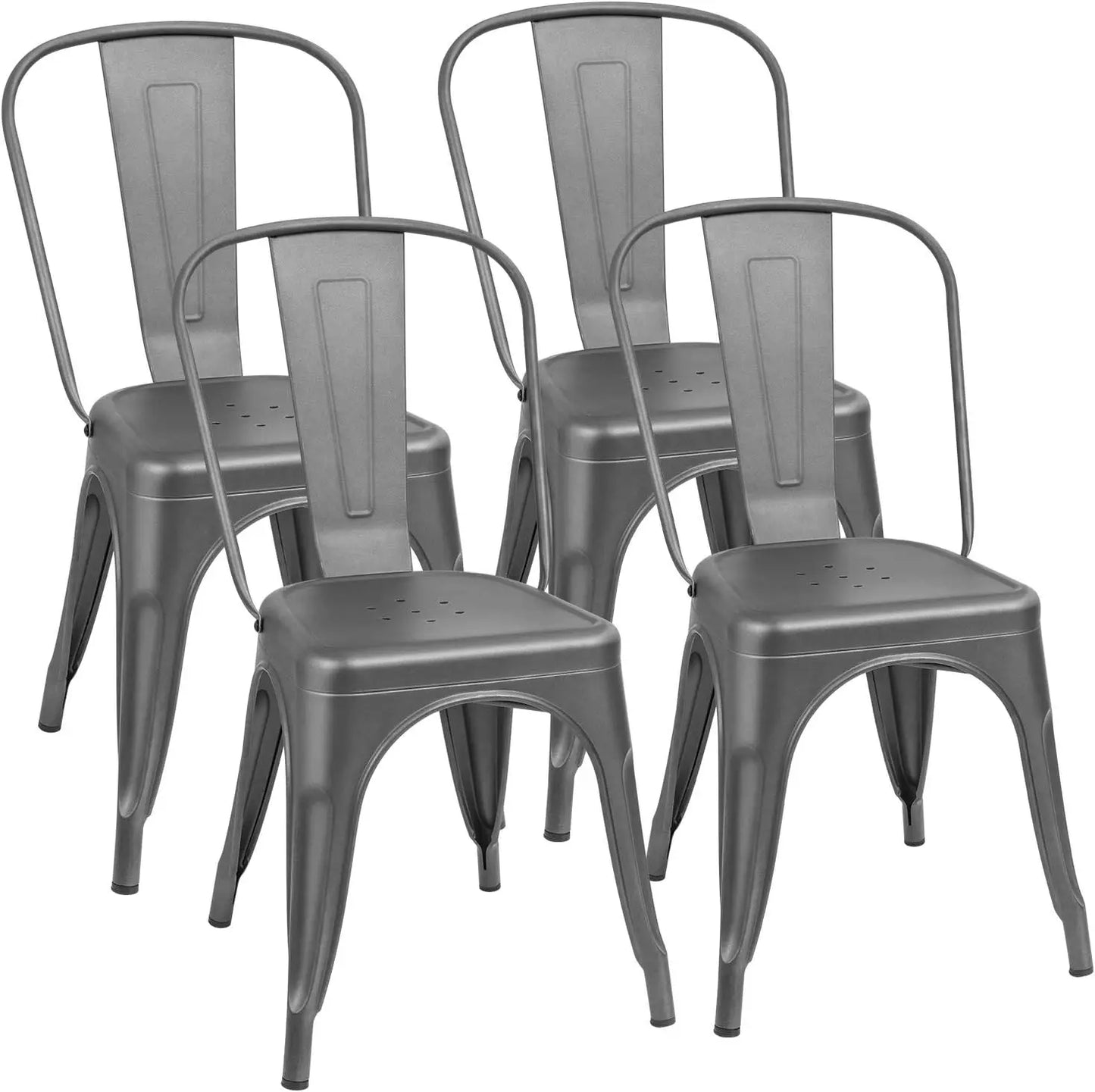 Furmax Metal Stackable Classic Trattoria Chair