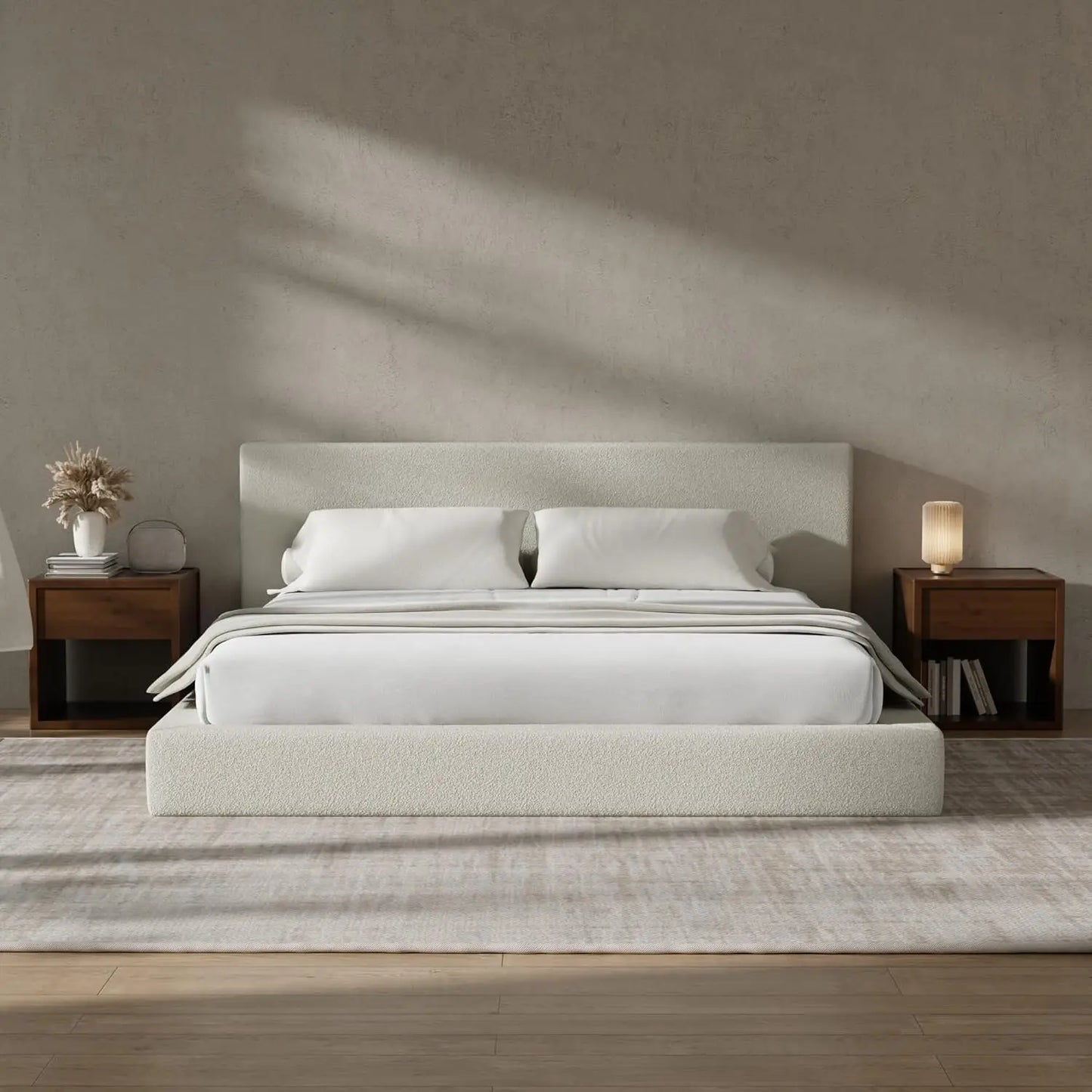 Foam Padded Platform Headboard No Box Spring