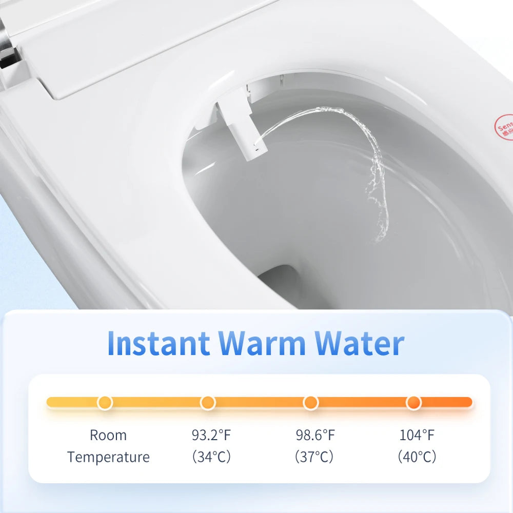 Tankless Smart Toilet With Bidet Built In
