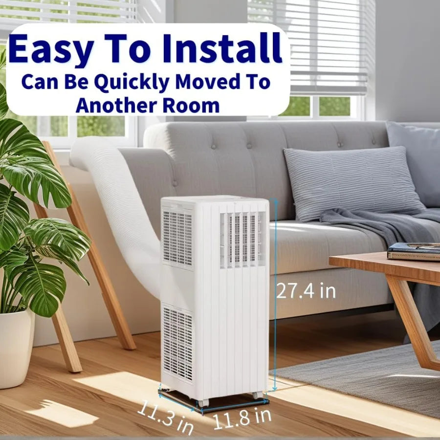 Portable Air Conditioner - 3 in 1 Cooling Dehumidifying and Fan Functionality