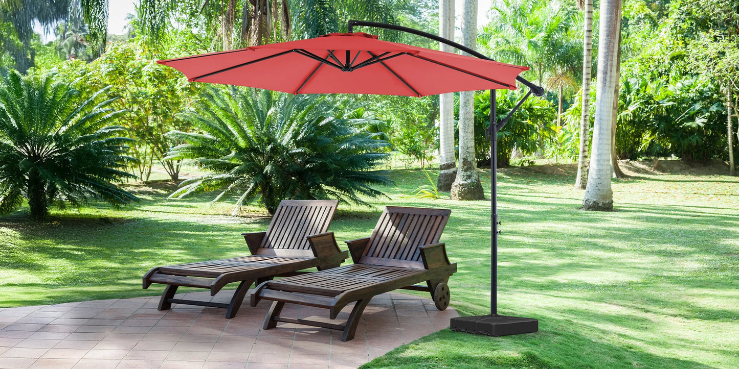 Outdoor Patio Umbrella Hanging Cantilever with Easy Tilt