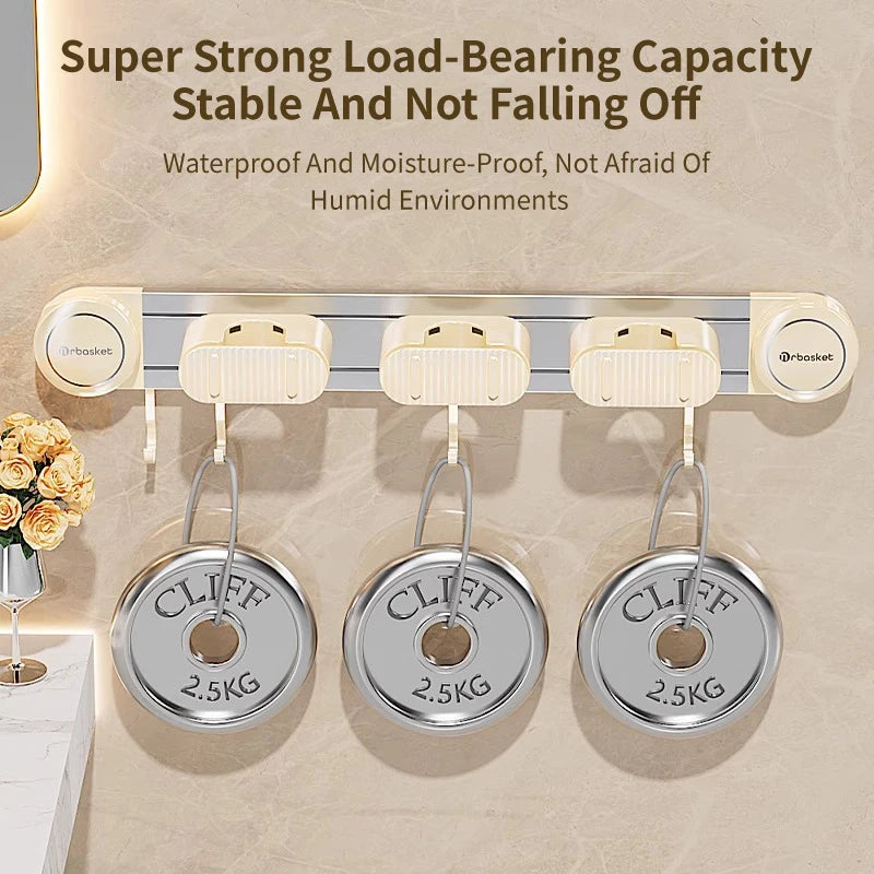 Laundry Mop Rack Wall Mounted Display