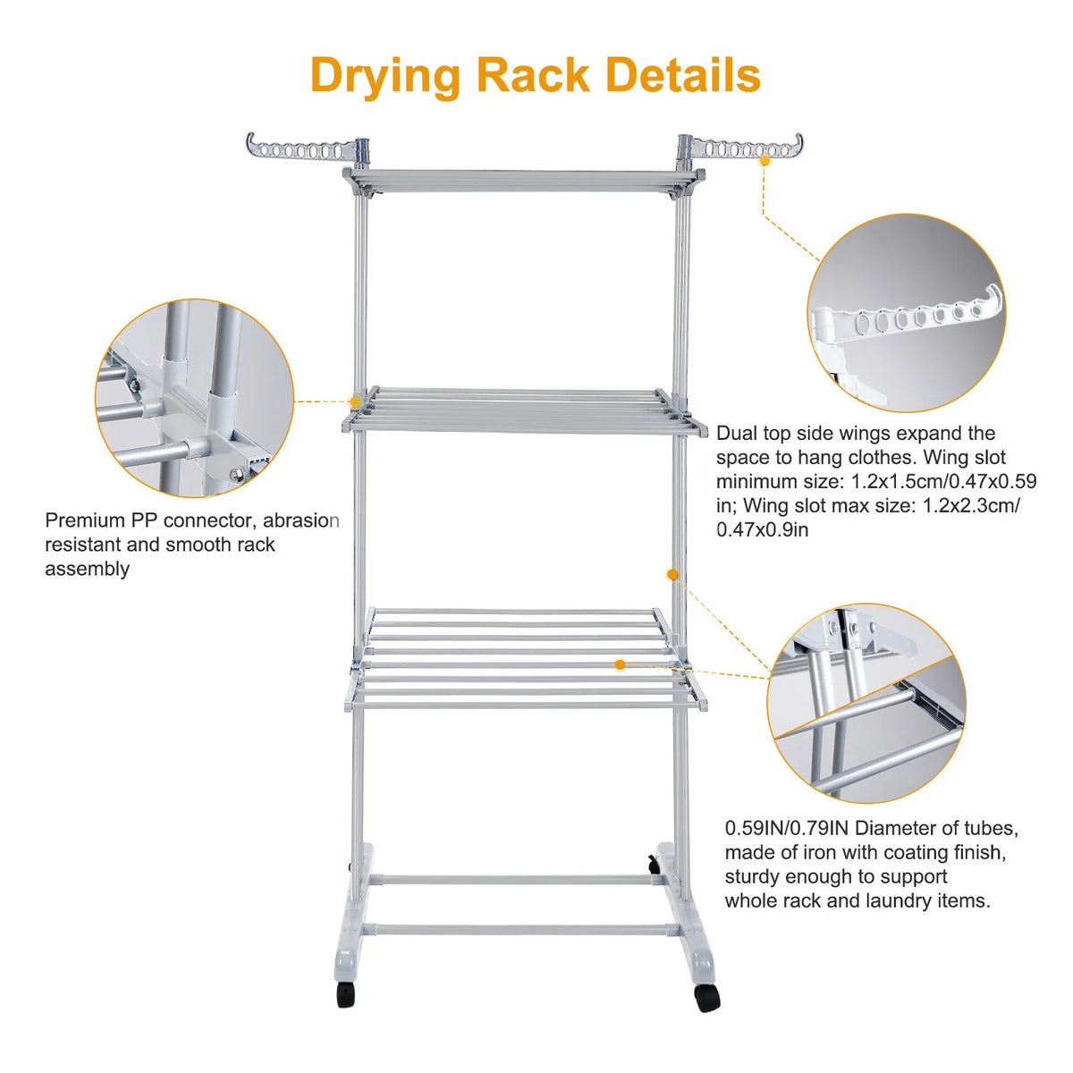 Foldable Wings Dryer Clothes Space