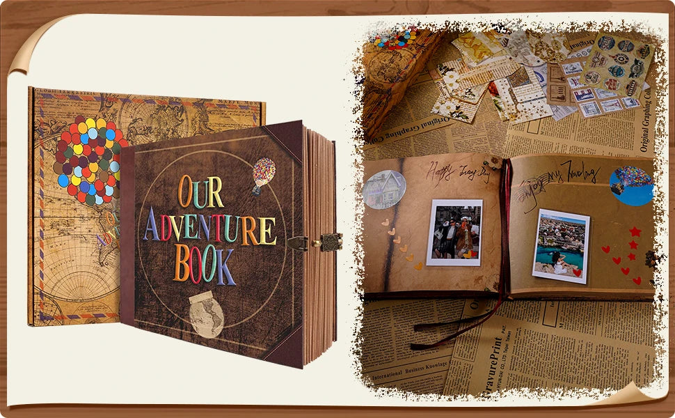 Our Adventure - DIY Handmade Photo Album Scrapbook
