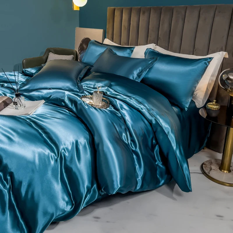 Solid Silk Bedding Set