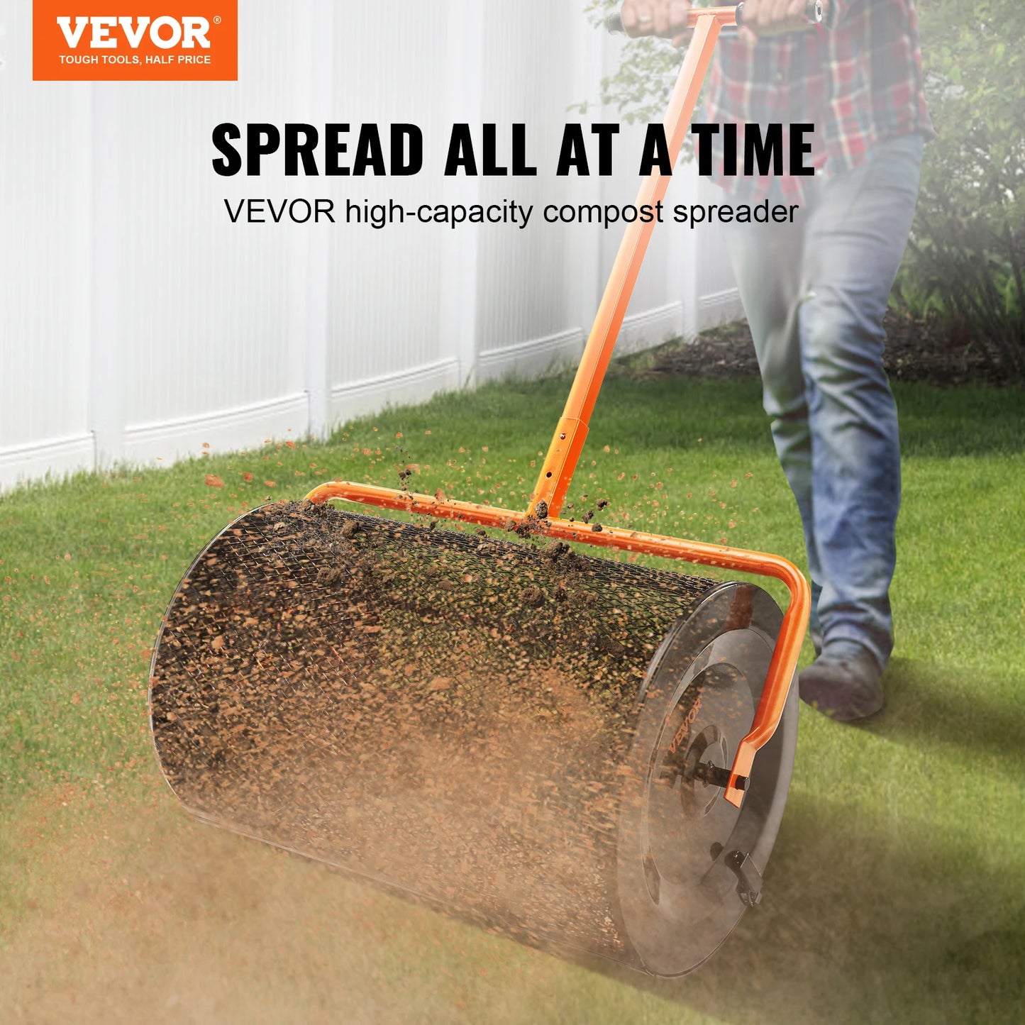 Compost Spreader -  Adjustable Handle