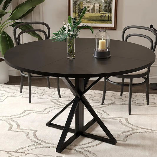 Heavy-Duty Metal Pedestal Dinner Table