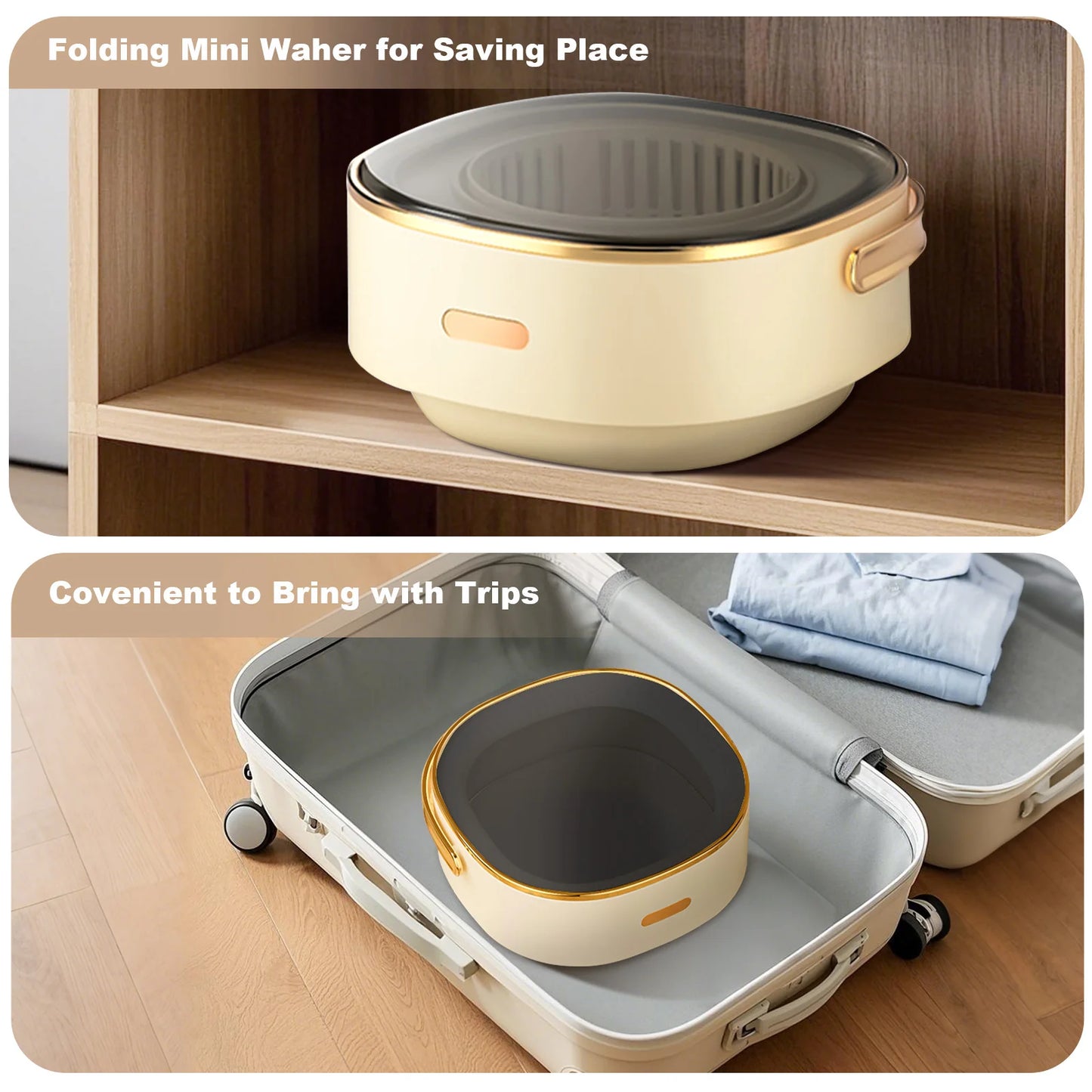 Fully Automatic Portable Washing Machine With Spin Dryer For Underwear, Baby Clothes