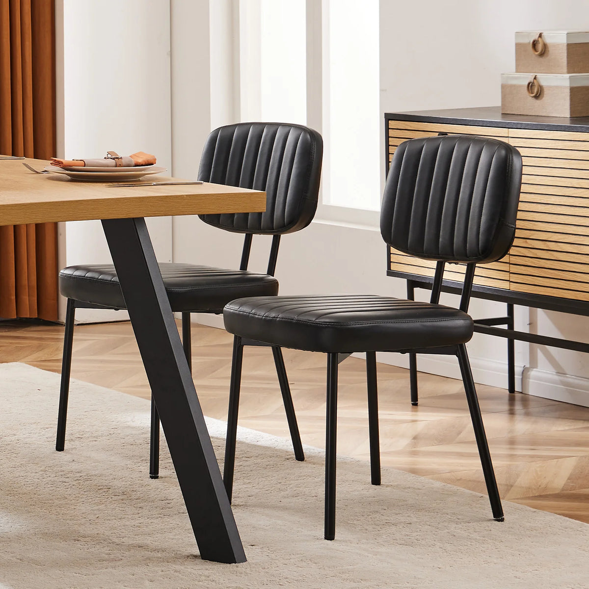 Faux Leather Modern Dining Chairs