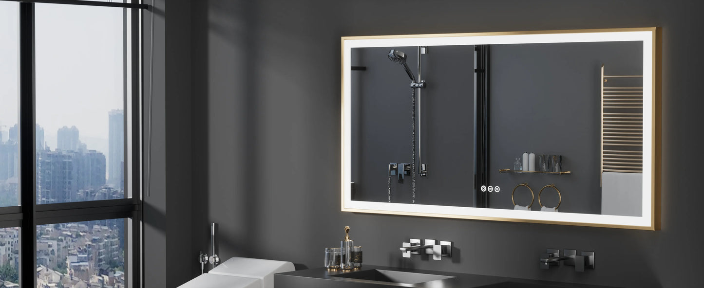 LED Vanity Mirror Gold Frame