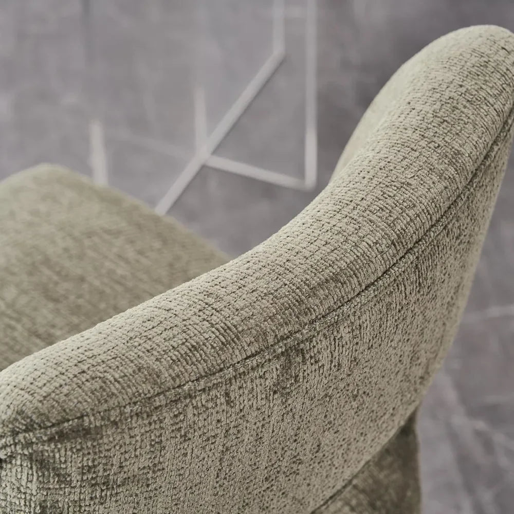 Modern Fabric Upholstered Wooden Dining Chairs Set