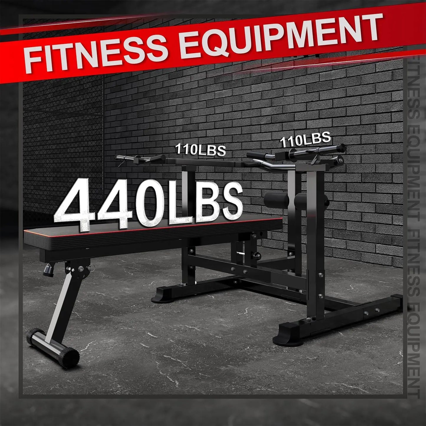 Bench Press Set with Independent Converging Arms Adjustable
