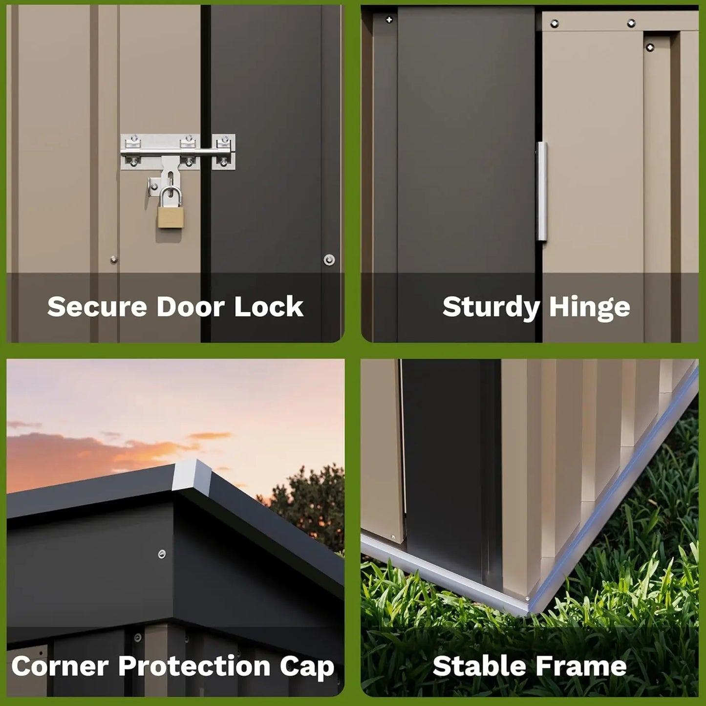 Tool Shed with Sloping Roof and Lockable Door