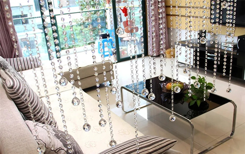 Luxury Fashion Crystal Curtain Glass Beads Decor
