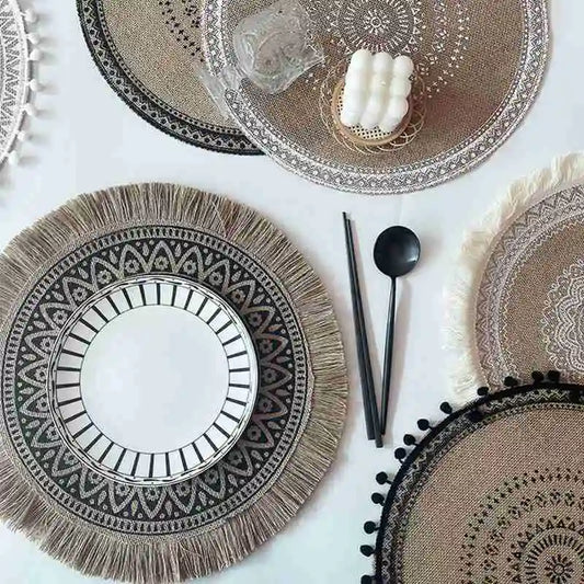 Rustic Macrame Handmade Cotton Woven Placemats