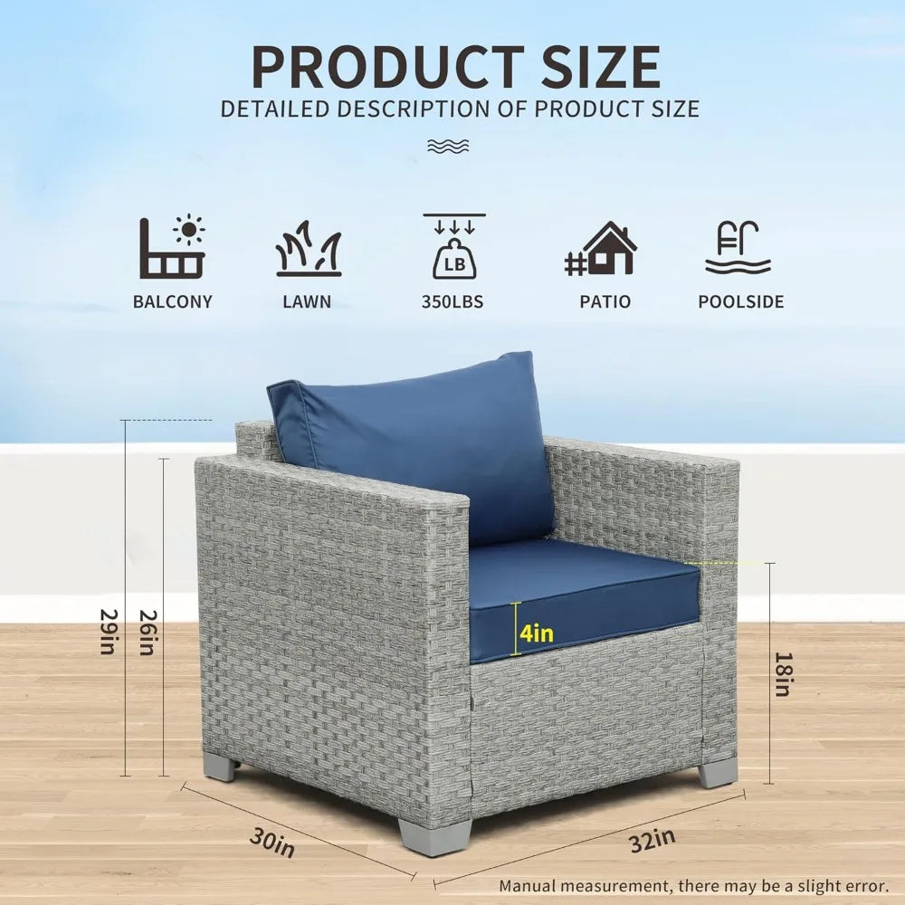 Outdoor Sofa Wicker Patio Chairs