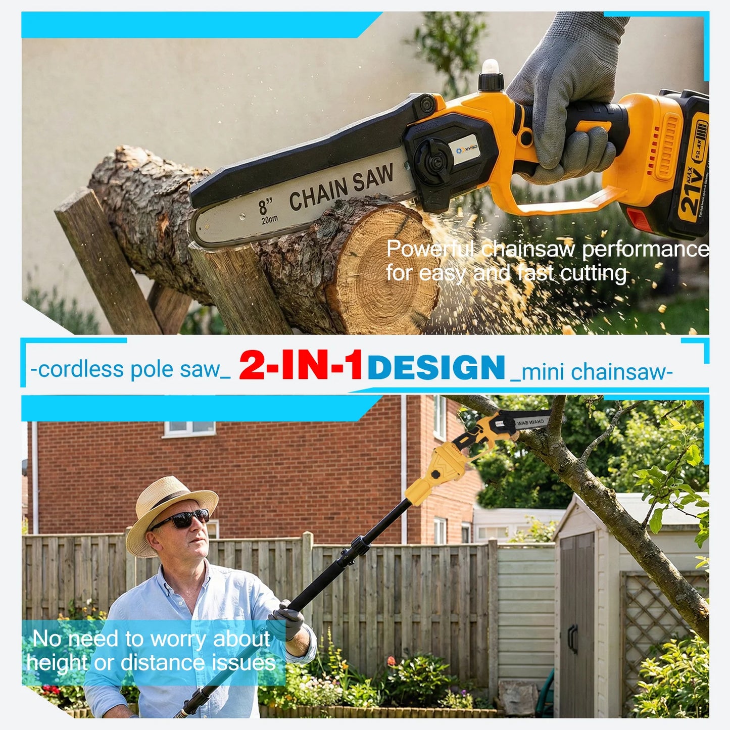 Electric Pole Saws with Extension Pole