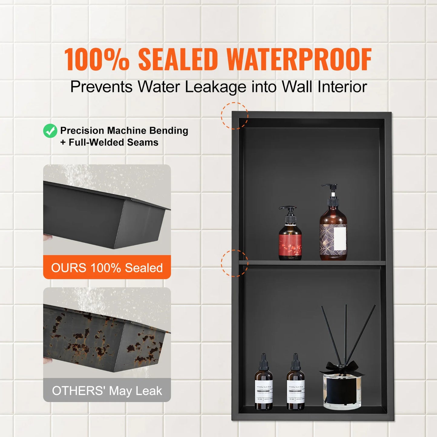 Double Shelves for Shower Storage