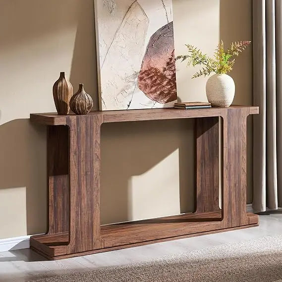 Modern Entryway Table with Curved Edge