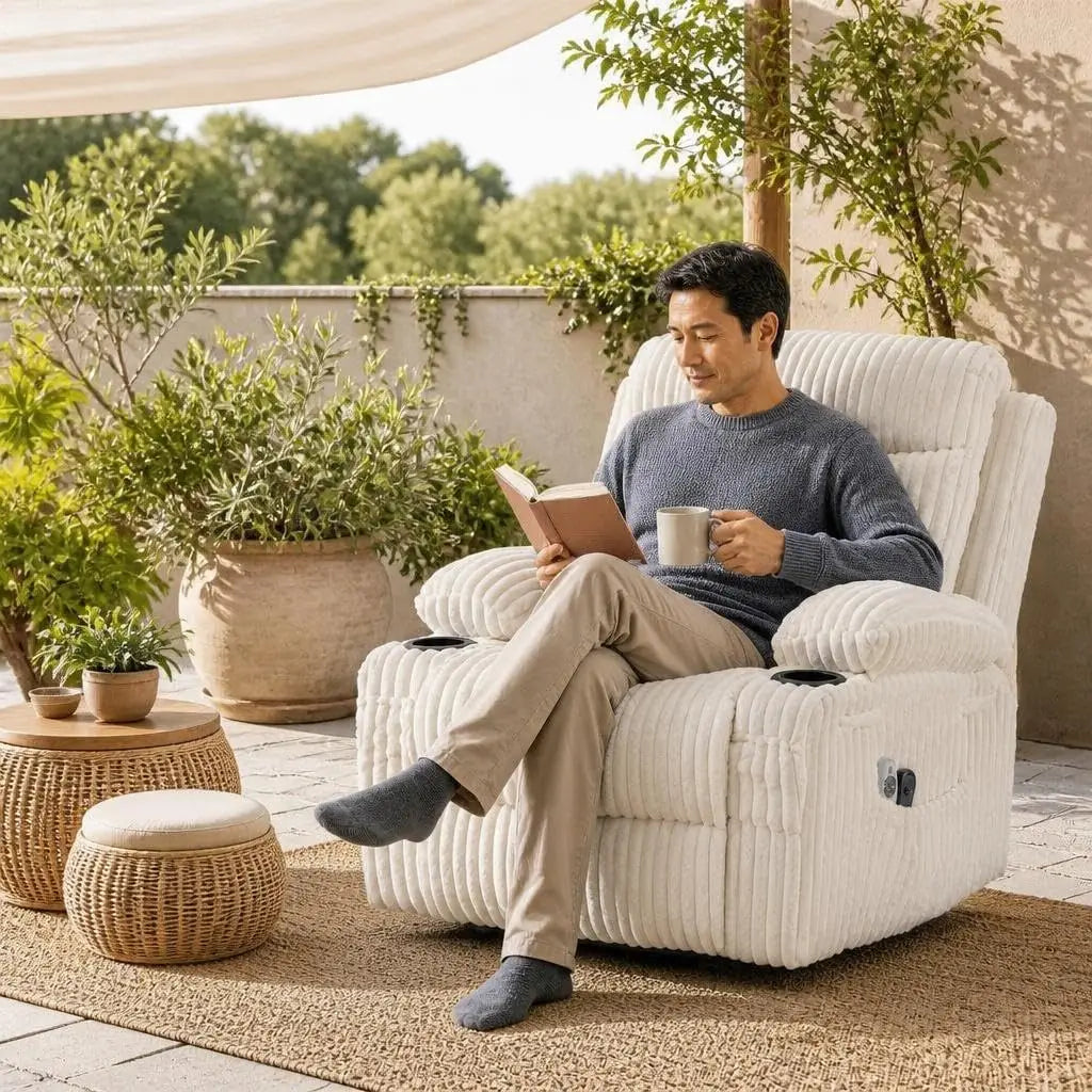 Modern Manual Power Single Recliner