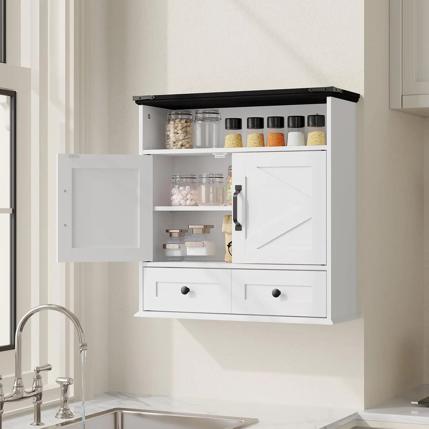 Wall Mounted Farmhouse Medicine Cabinet