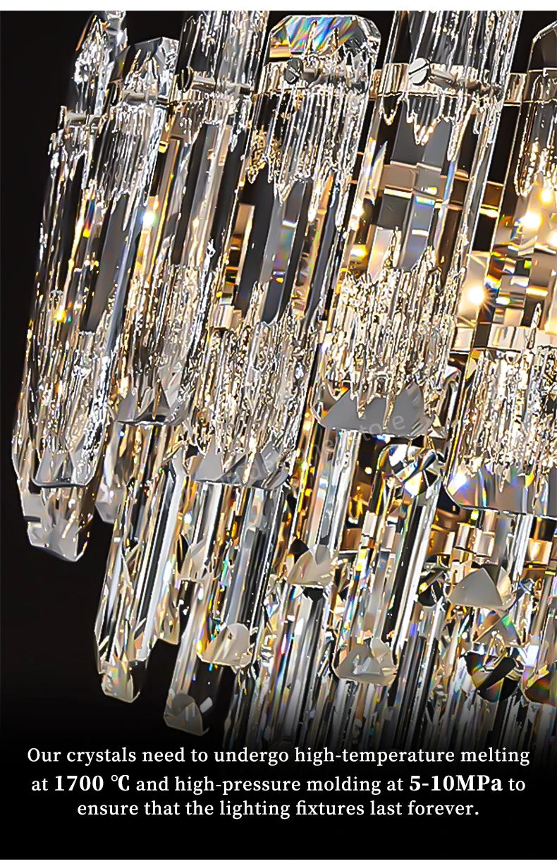 Modern Led Ceiling Hanging Crystal Chandelier