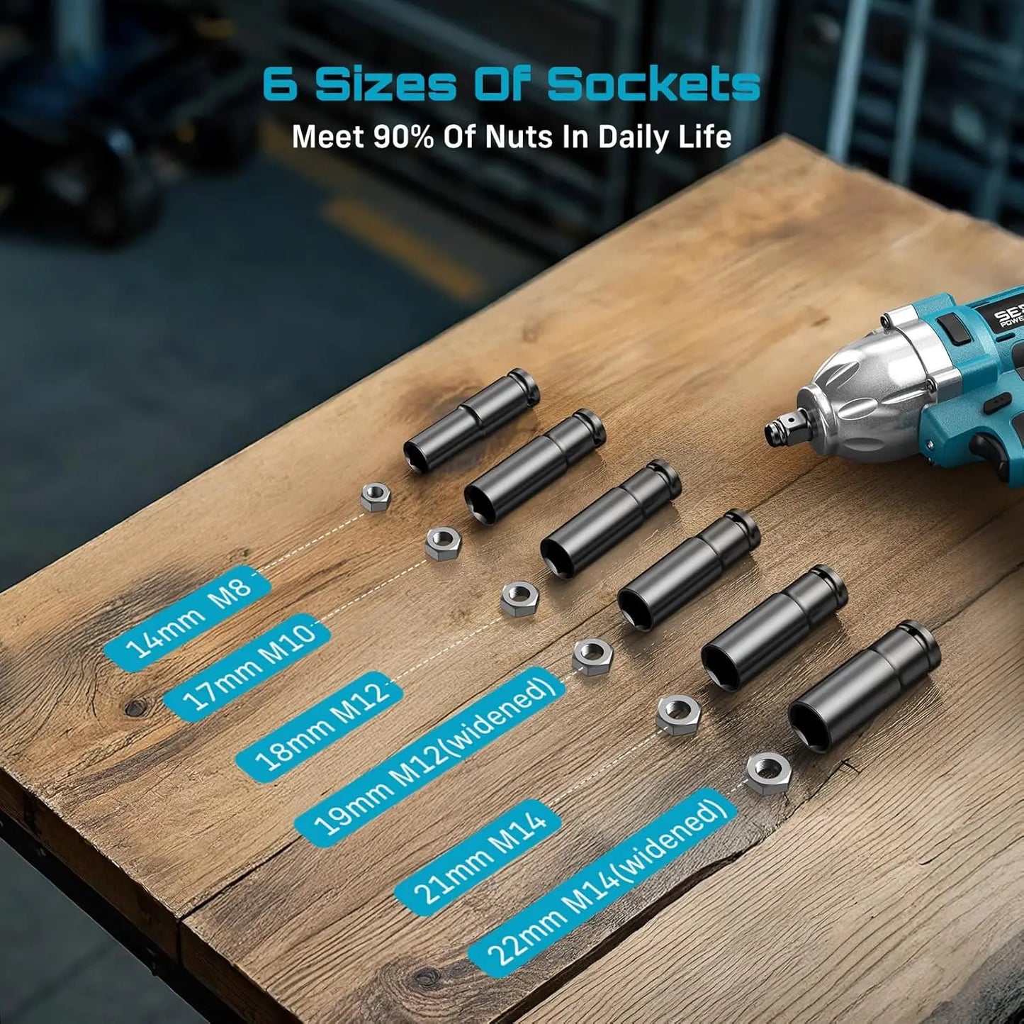 Impact Wrench Driver Gun Cordless