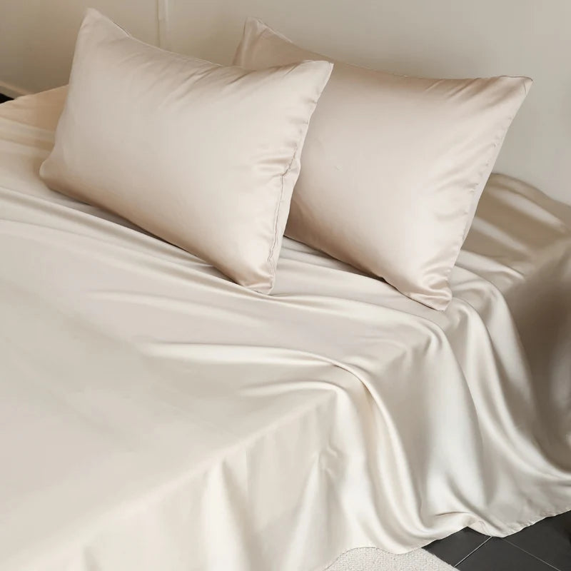 Silky Bedding Set Luxury Fitted Sheet