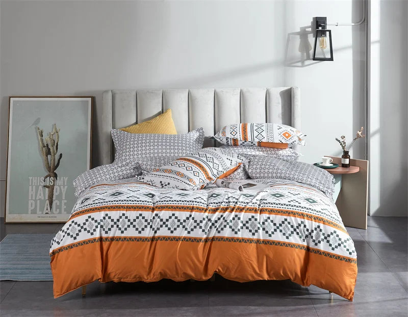 Boho Bohemian Geometric Western Duvet Comforter Cover Set