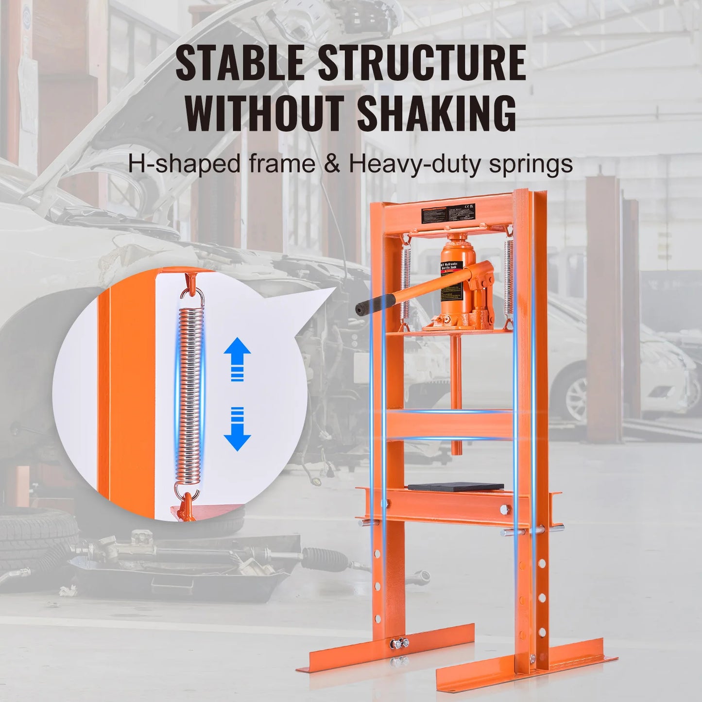Hydraulic Shop Press 6T H-Frame
