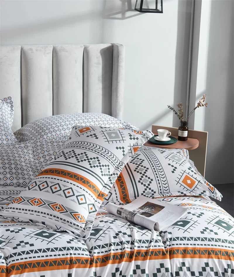 Boho Bohemian Geometric Western Duvet Comforter Cover Set