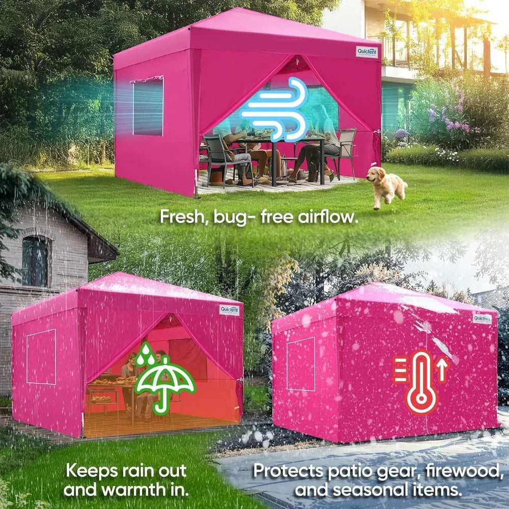 Privacy Pop up Canopy Tent with Sidewalls and Roll-up Ventilated Windows