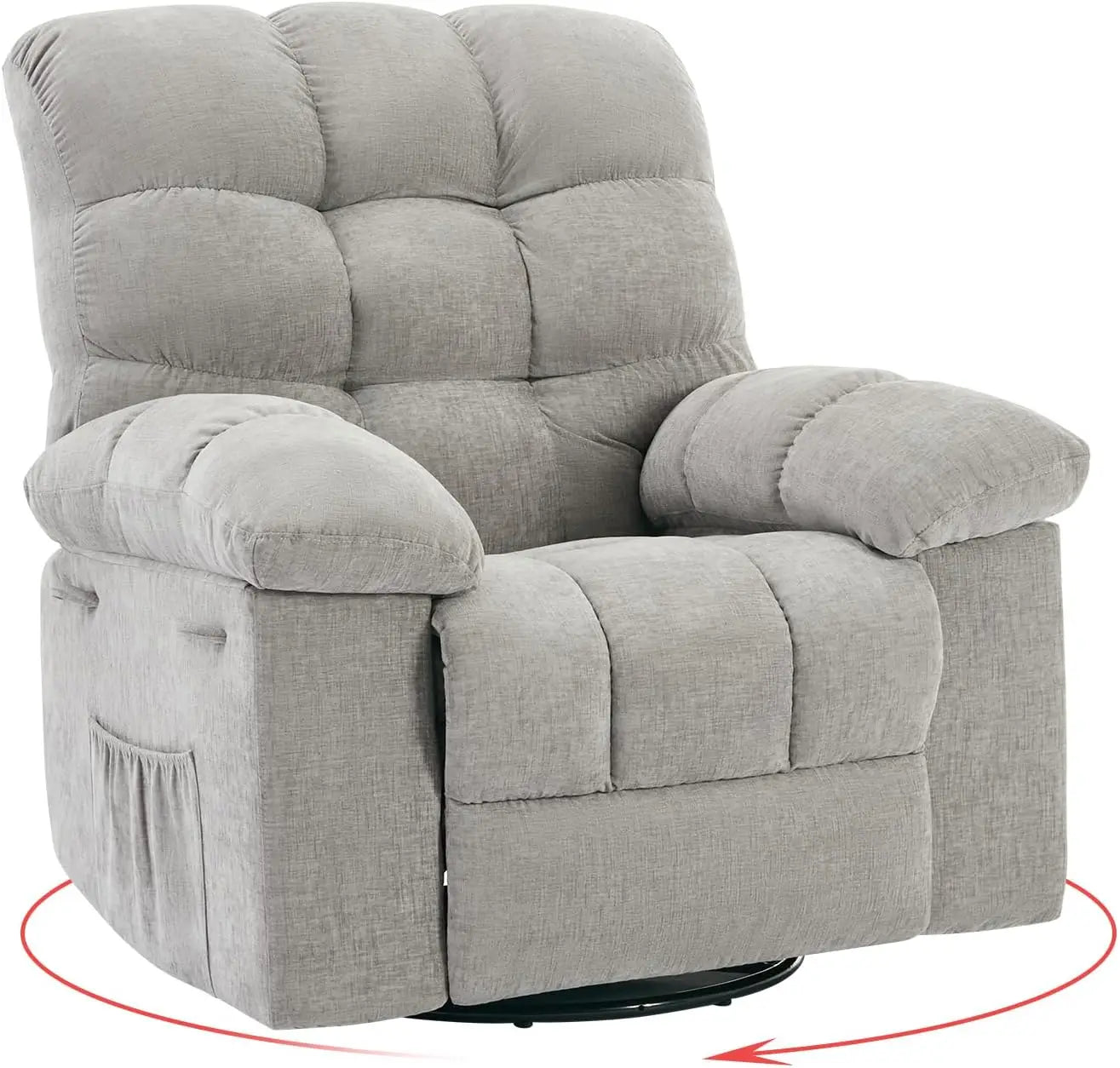 Overstuffed Rocker Manual Recliner Glider Chair