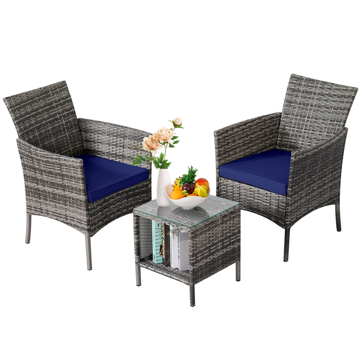 3-Piece Bistro Set Outdoor Patio Furniture