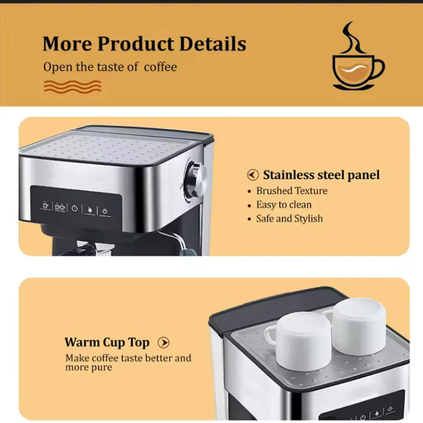 Italian Espresso High-pressure Extraction Froth Coffee Machine