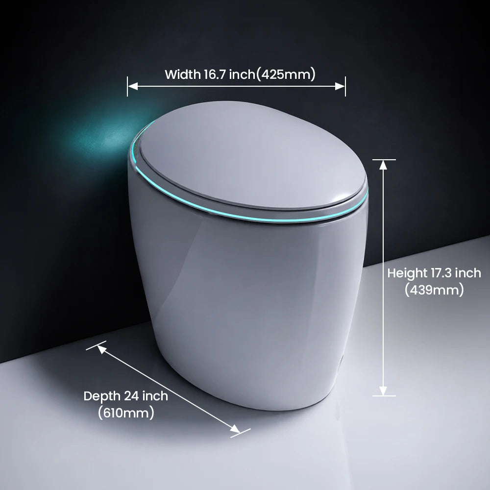 Smart Toilet Seat with Bidet - Comfort Height Air Dryer