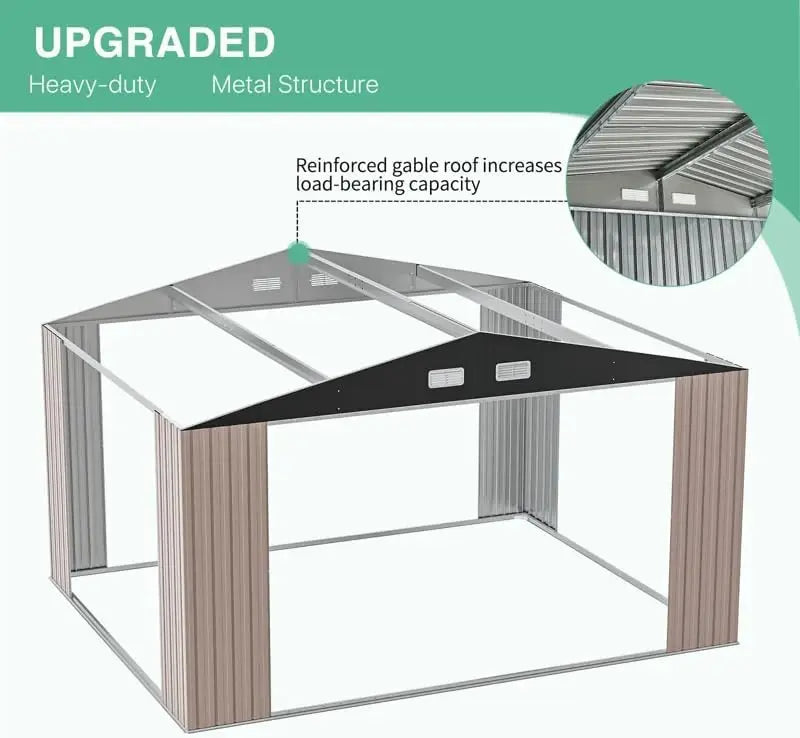 Durable Metal Outdoor Storage Shed